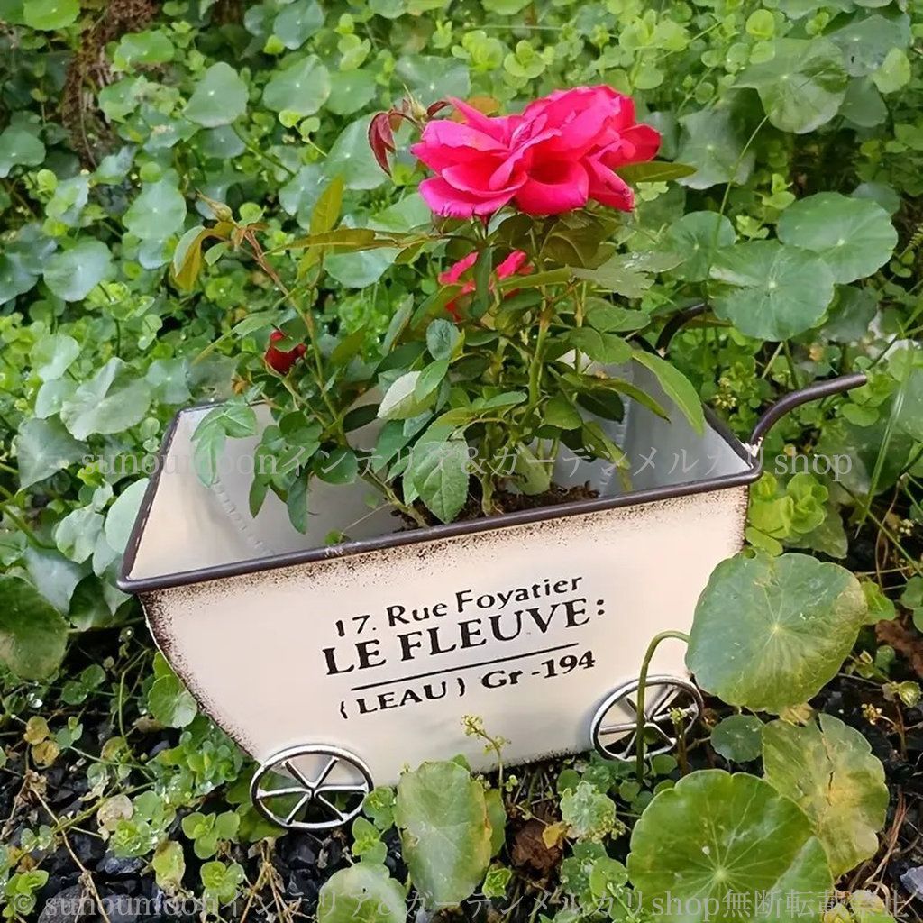 新作入荷中。 ポット お洒落 ガーデン 錆びにくい カートプランター 植木鉢 ガーデンインテリア ガーデン 4-7 ヴィンテージ調 庭の装飾 アイアン 鉢植え インテリア おしゃれ プランター ガーデニング 雑貨 ガーデン雑貨 トレンド品が満載！