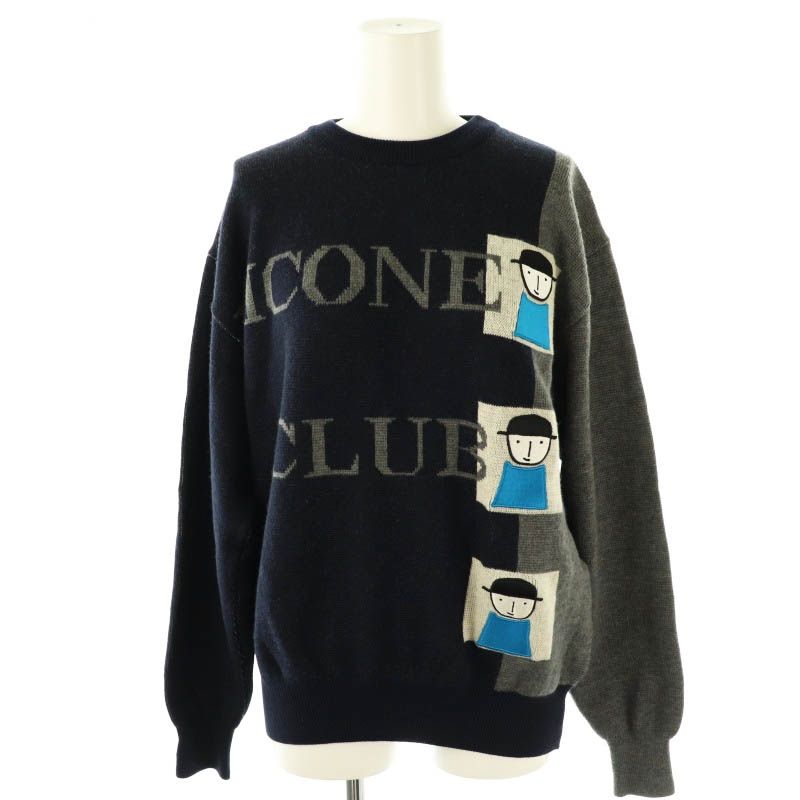 ピッコーネ PICONE クラブ CLUB ウール ロゴ 刺繍 ニット