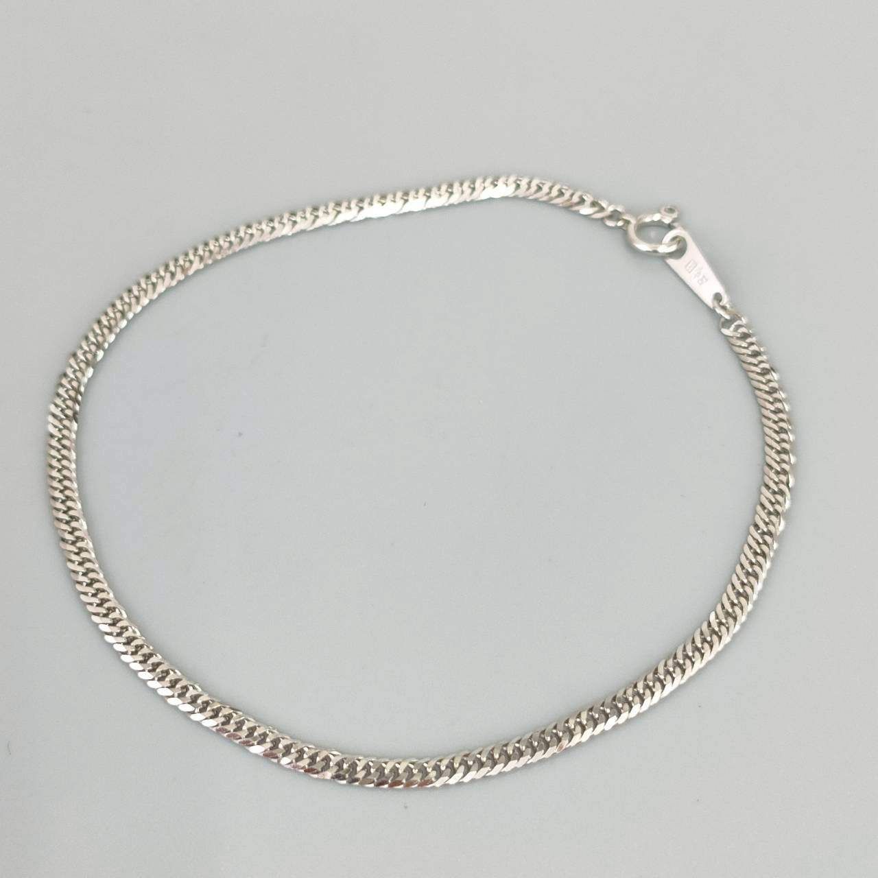 Pt1000 プラチナ 喜平6面W ブレスレット 男女兼用 4.42g 20㎝ D288