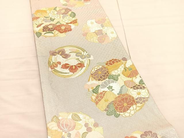 平和屋着物○佐賀錦 唐織・西陣の老舗・名門・藤原織物 六通柄