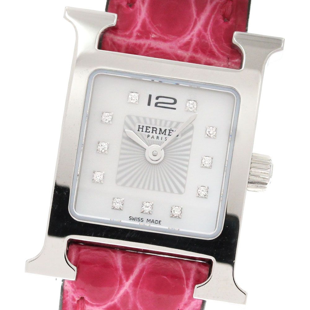 エルメス HERMES HH1.110 Hウォッチ ミニ 11Pダイヤ クォーツ