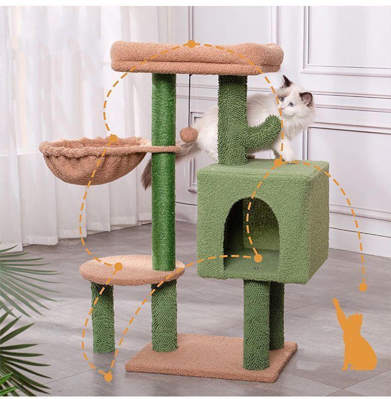 箱潰れ キャットタワー 木製 140cm スリム 据え置き 宇宙船 おしゃれ