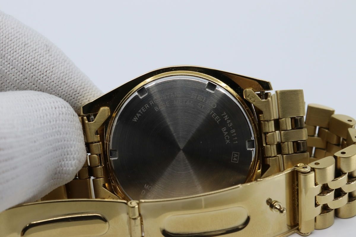 セイコー SGF206 7N43-8111 ゴールド クォーツ 海外モデル 腕時計 