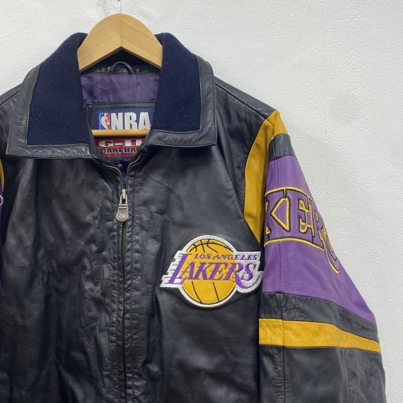 VINTAGE ヴィンテージ ジャケット、上着 レザージャケット G-III CARL BANKS 90's NBA レイカーズ LAKERS  スタジャン アワード L