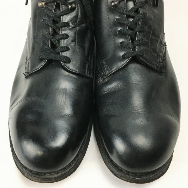 欧州70年代以前?　Vintage 品　ショート丈ミリタリーブーツ　チャッカ/オフィサー　サービスシューズ　size27.5H〈黒/BLACK/ブラック〉/men's 管No.WZB202 欧州70年代以前? Vintage 品 ショート丈ミリタリーブーツ チャッカ