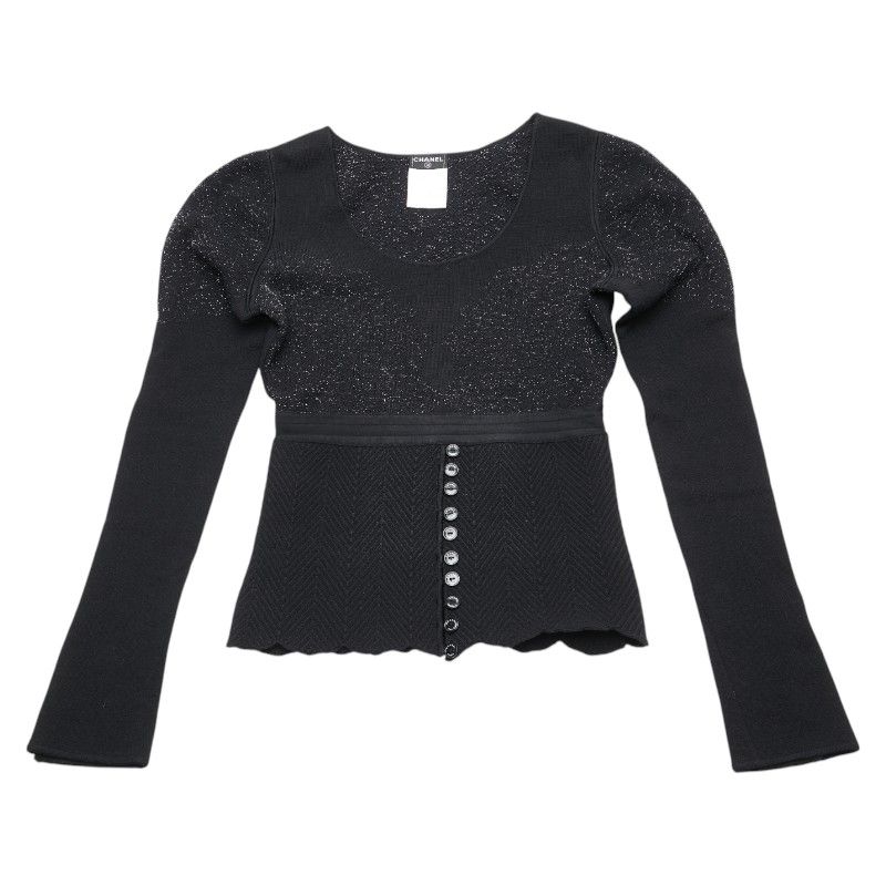 極美品シャネル　CHANEL⭐️未使用近い⭐️94305 ウールカシミヤ 黒34 シャネル CHANEL ココマーク マフラー ウール カシミヤ ブラック