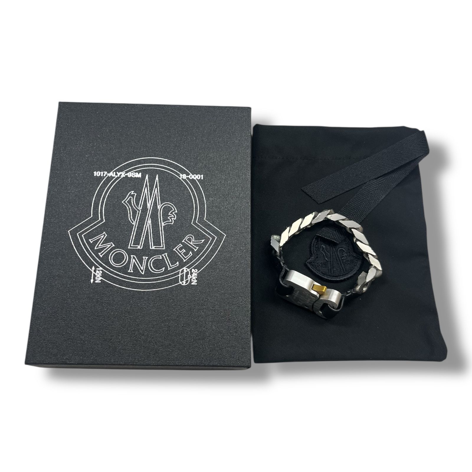 MONCLER×ALYX モンクレール　チェーンブレスレット MONCLER 1017 ALYX 9SM ロゴ バックル チェーン ブレスレット