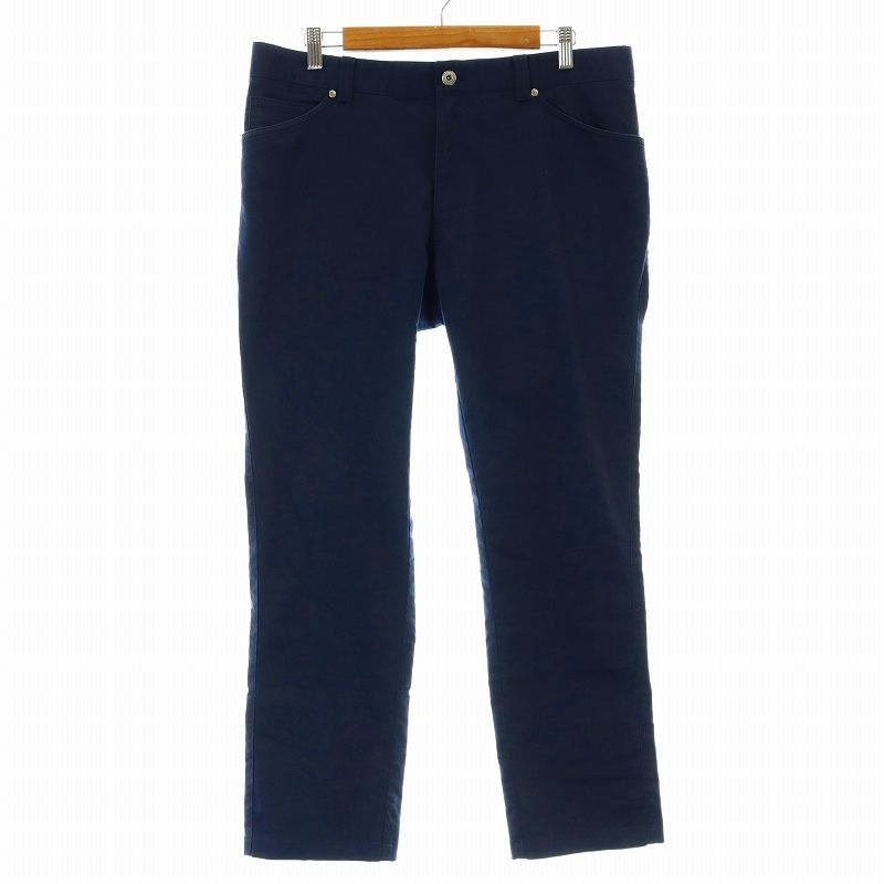 マンシングウェア MUNSINGWEAR Urbild4D ストレッチパンツ テーパード ジップフライ ロゴ 刺繍 コットン W91 XL 紺 ネイビー /KU ■BM