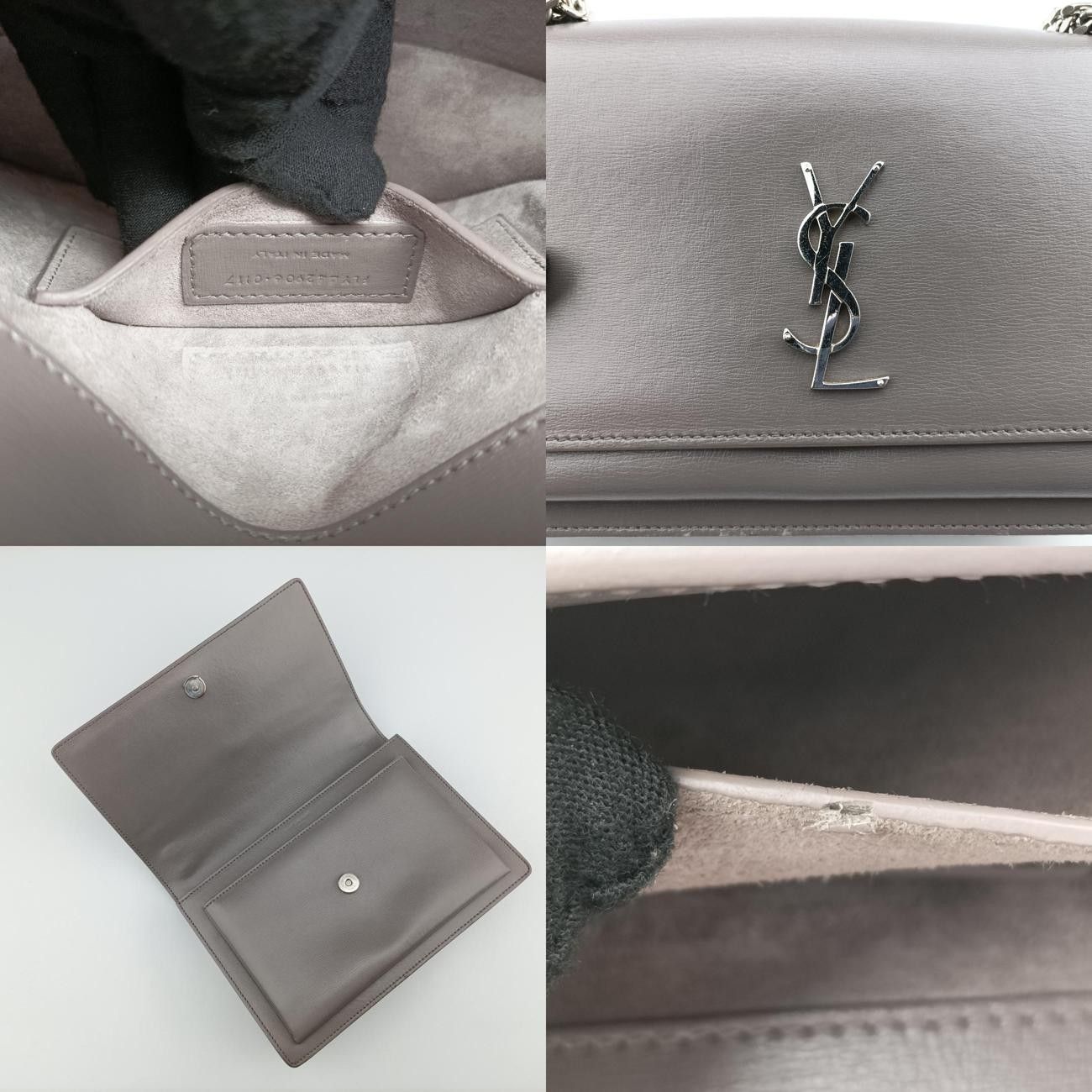 イヴサンローランYves Saint Laurentサンセットグレーレザー