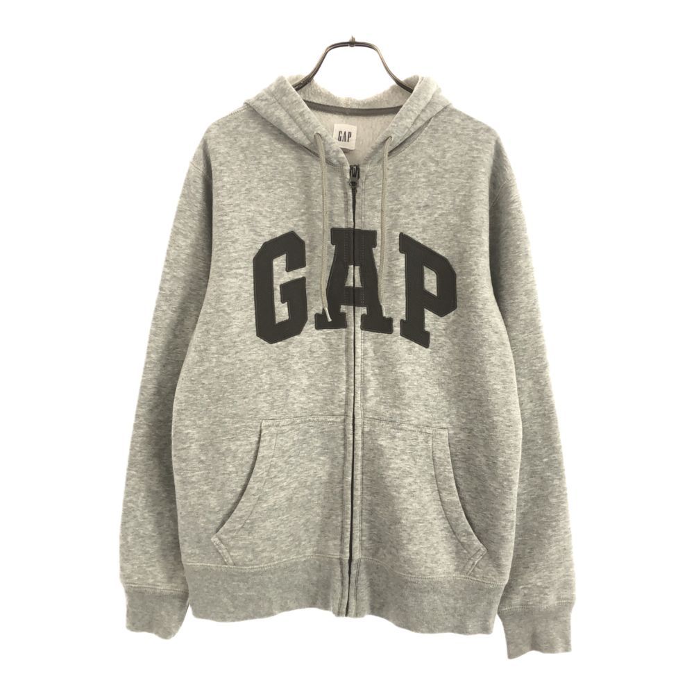 ギャップ 長袖 スウェット ジップパーカー XS グレー GAP ビッグロゴ