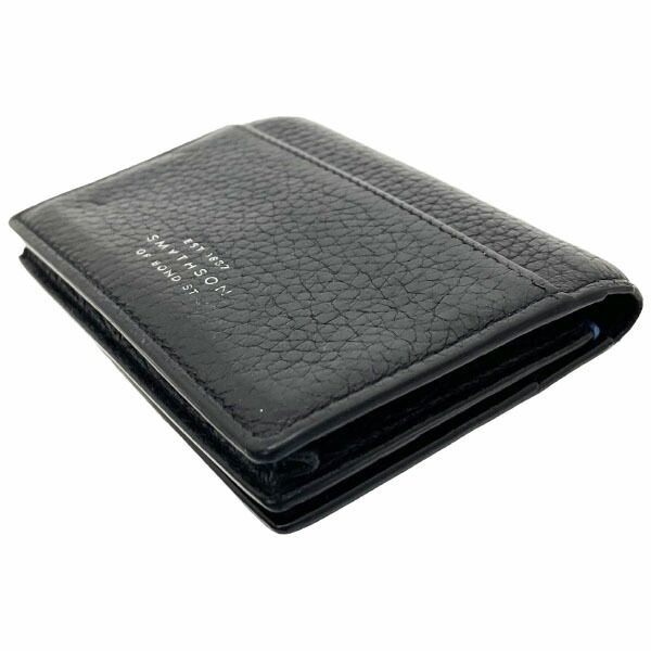 スマイソン カードケース ロゴ 名刺入れ レザー 革 ブラック 黒