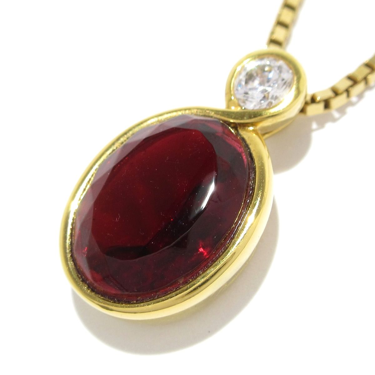 Baccarat バカラ ネックレス - ゴールド×レッド