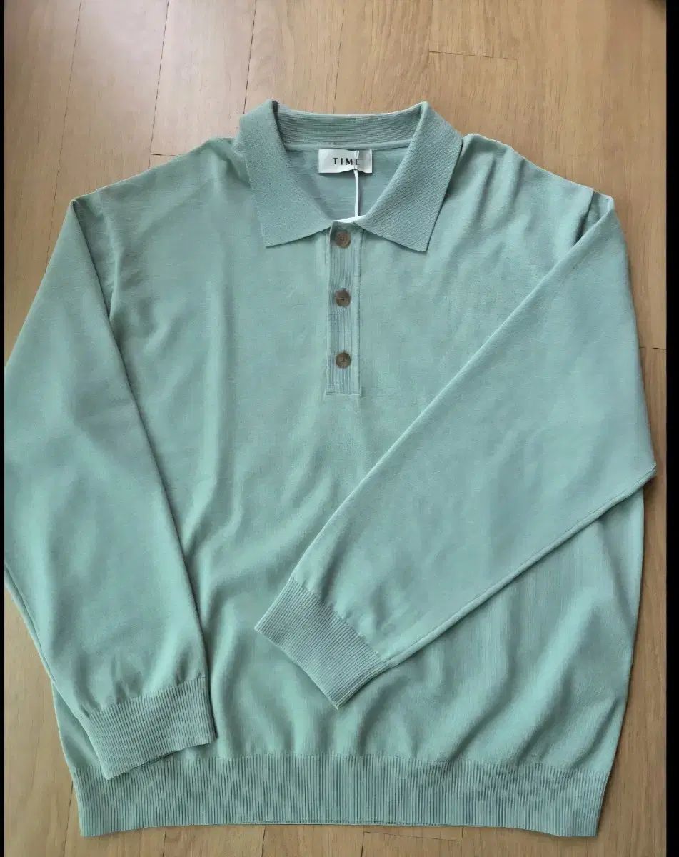 TIME ミントカラー ニット セーター ポロTシャツ