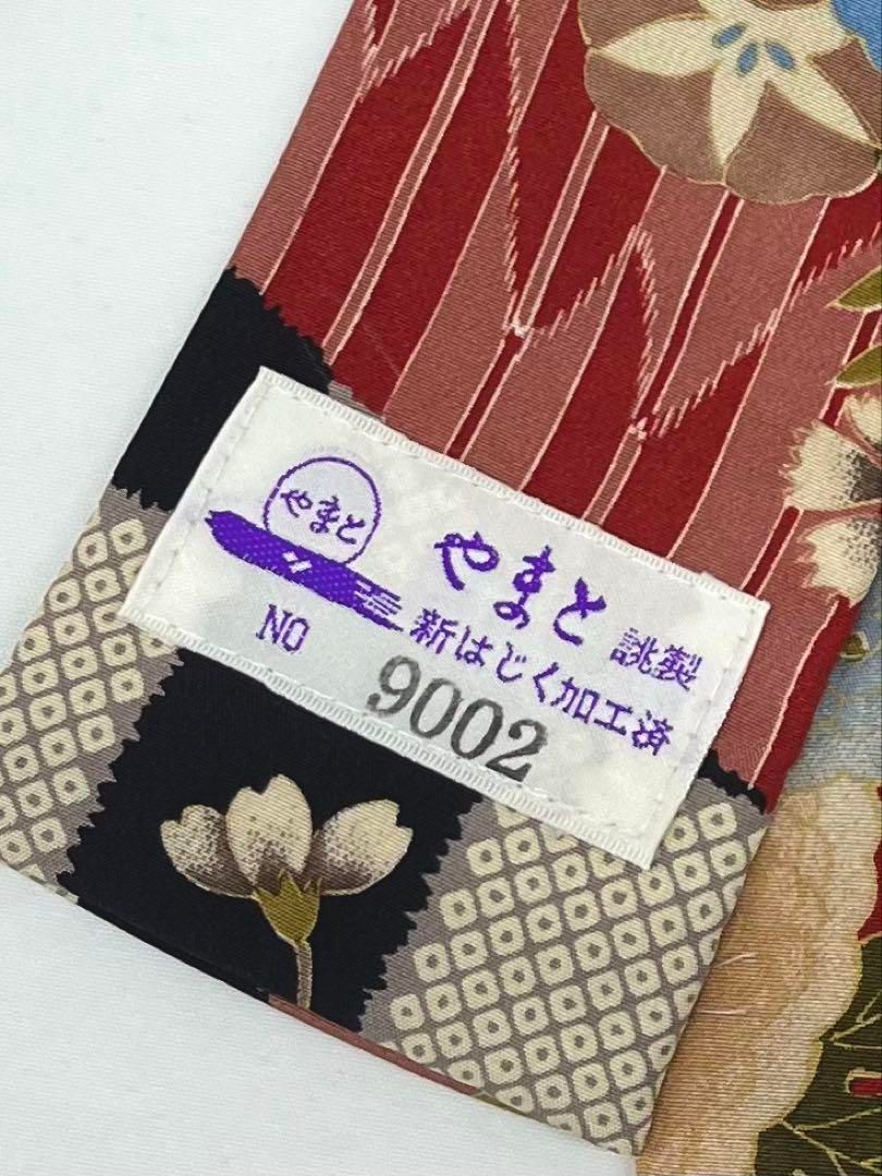 長襦袢 半衿付き やまと扱い 居敷当て付き 総柄 正絹 X553 NICORILABO_COM