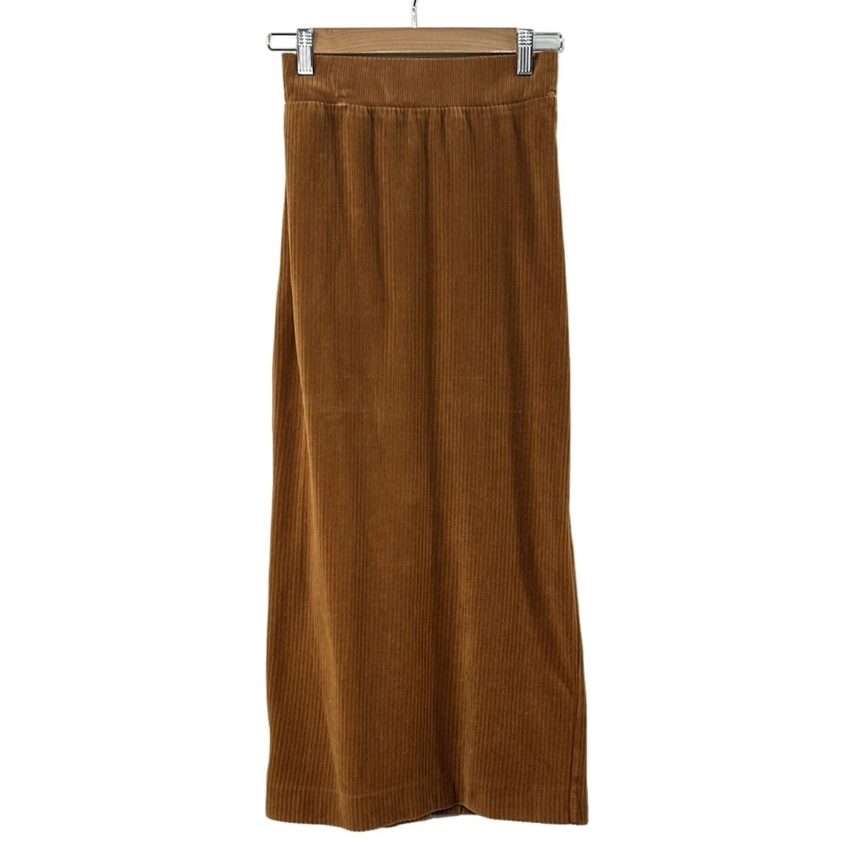 mame kurogouchi マメ クロゴウチ ロングスカート サイズ1 S レディース - ライトブラウン ベロア