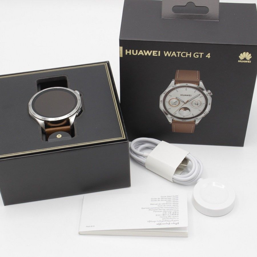美品】HUAWEI WATCH GT4 46mm PNX-B19 ブラウン スマートウォッチ  