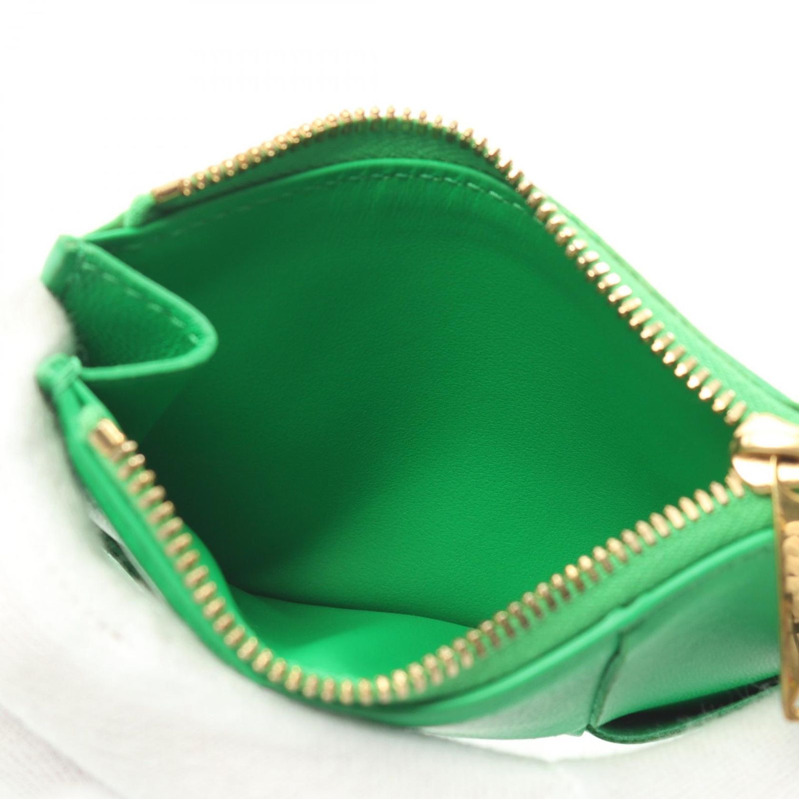 ボッテガヴェネタ カセット イントレチャート グリーン コインケース