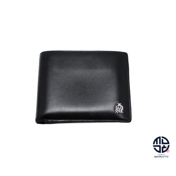 【未使用】dunhillダンヒル コンパクト　折財布　匿名配送❤︎ Dunhill ダンヒル ロゴ 二つ折り財布（小銭入れあり） レザー