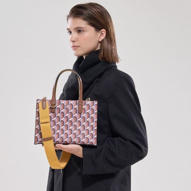 韓国大人気[rosa.K] CABAS MONOGRAM DAY TOTE CAMEL_SS org.jpg