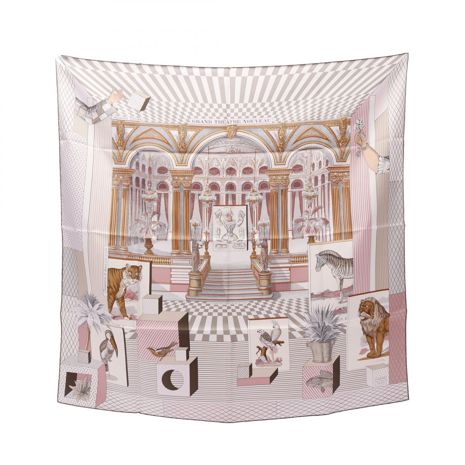 HERMES エルメス カレ90 GRAND THEATRE NOUVEAU スカーフ