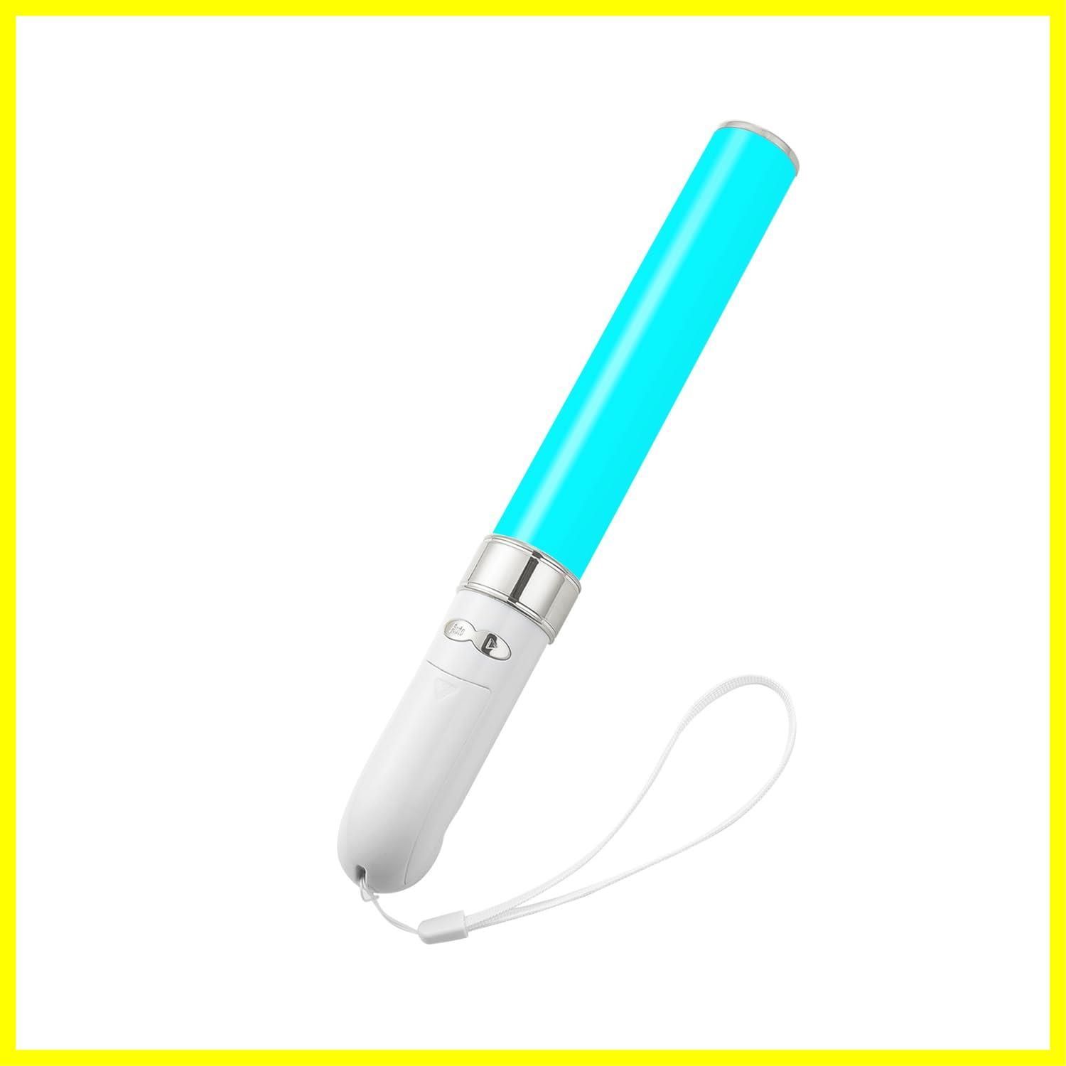 HAYOKU コンサートライト ペンライト 自動切替+手動切替 28CM 18色カラーチェンジLED 高輝度 応援用品 応援ライト電池式 操作簡単 プラスチック【シルバー】