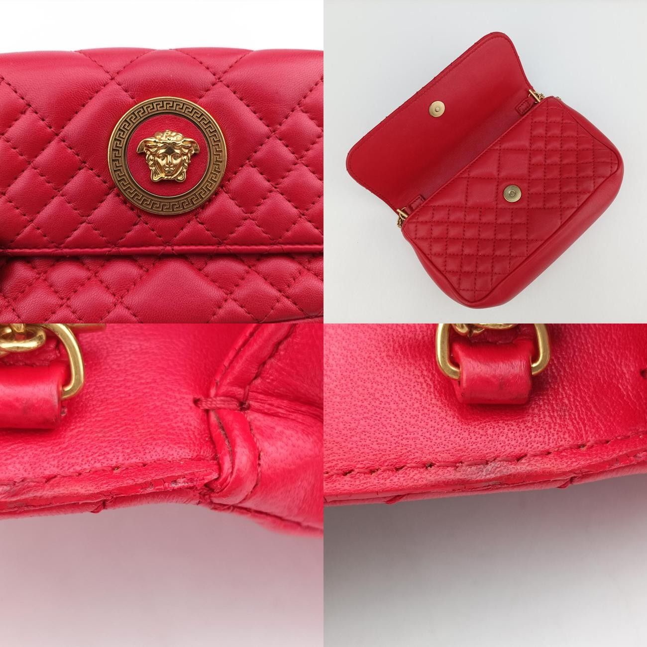 ヴェルサーチェ ヴェルサーチ VERSACEディヴォ―ションレッドレザー047671BAE66080 DECORATOM_COM_BR