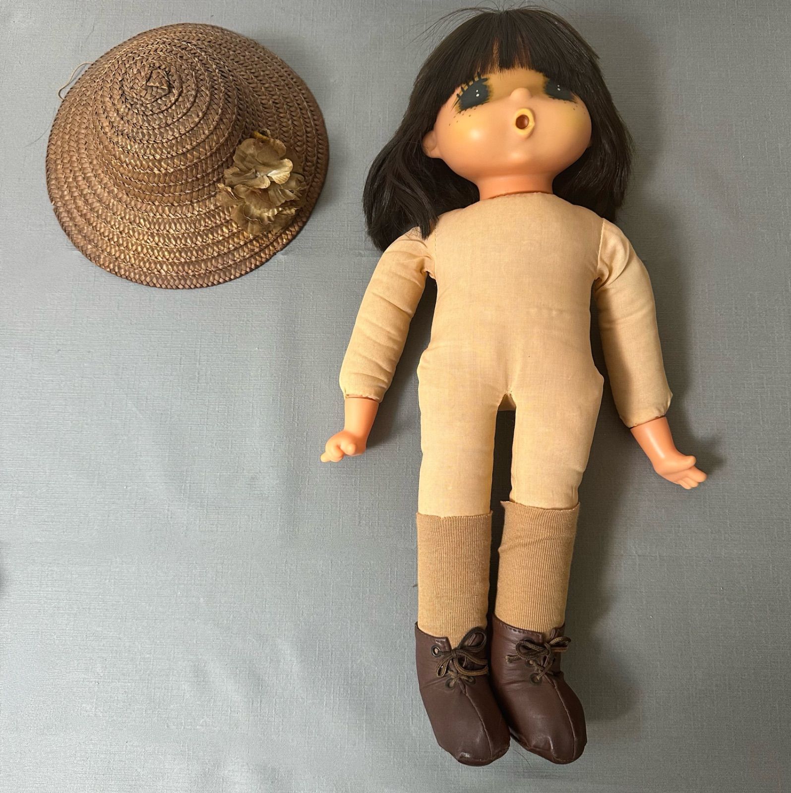 1970年代 47cm 当時物 レトロ セキグチ マドモアゼル ジェジェ 人形 帽子付き 刻印あり gegeエプロン - メルカリ