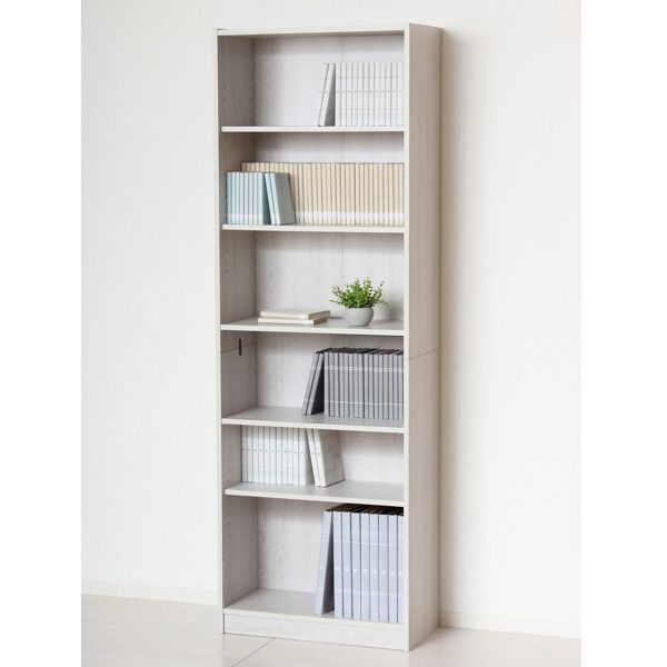 らくらく組立文庫本棚 約幅60cm ホワイト 組立式 代引不可