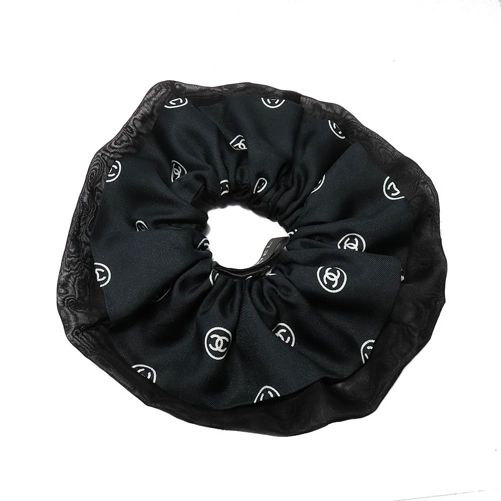 名古屋 シャネル 2025 26年秋冬 シュシュ シルクツイル AAB536 ブラック レディース