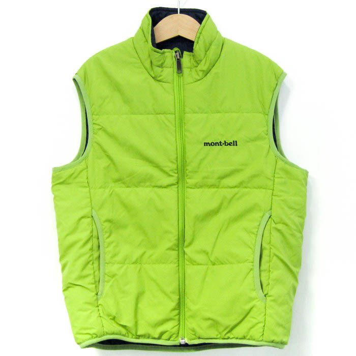 モンベル リバーシブル サーマラップベスト #1101264 アウター キッズ 男の子用 130サイズ グリーン系 mont-bell 【中古】