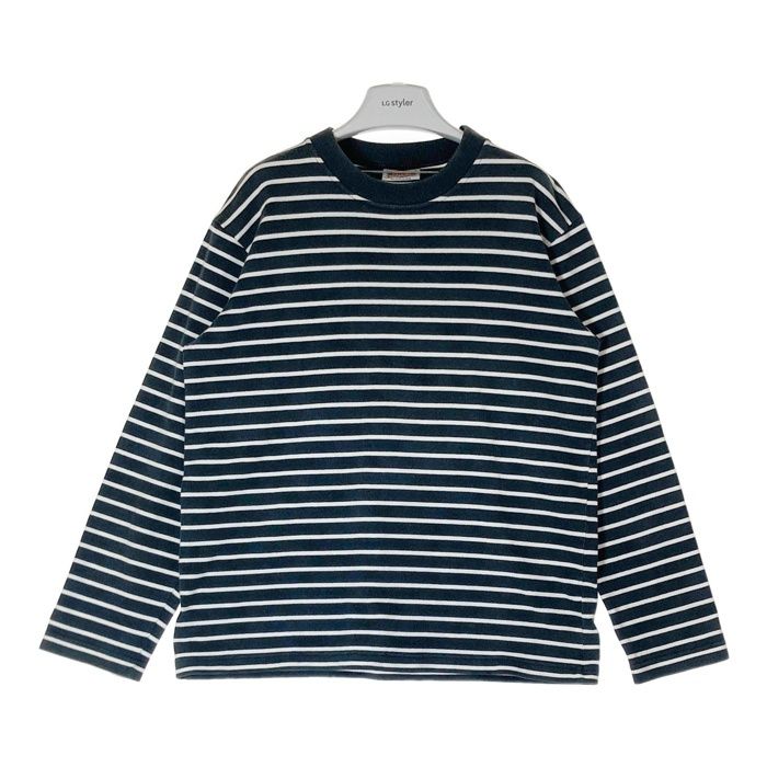 BARBARIAN バーバリアン ボーダー ロングTシャツ ブラック×ホワイト sizeL※全体的に色褪せあり