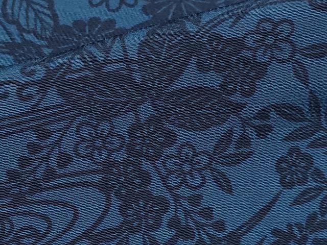 平和屋着物□極上 小紋 藍 型染め 御所解文 反端付き 逸品 未使用