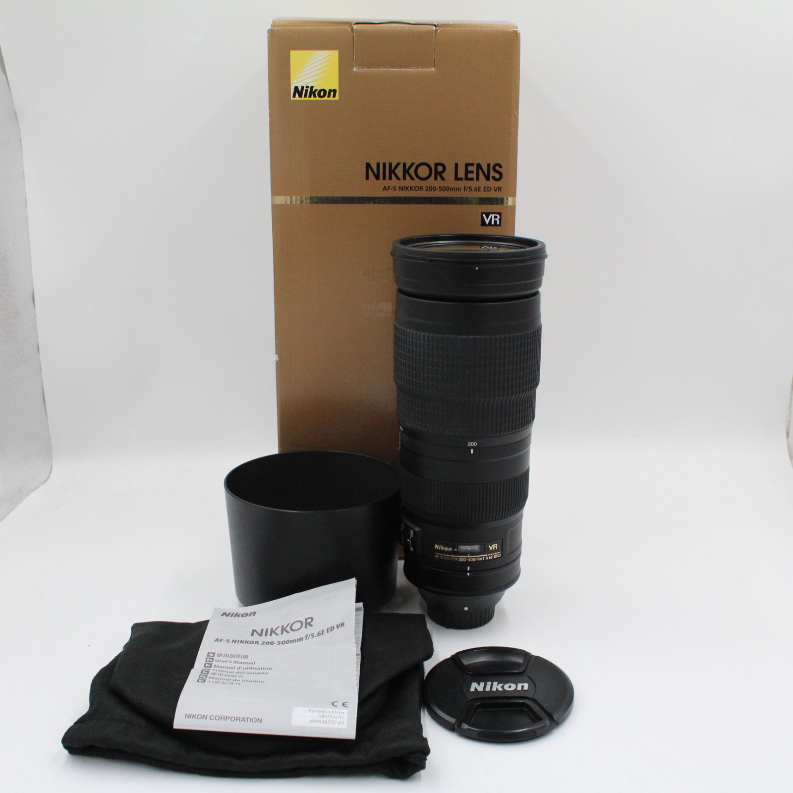元箱、ケース付き。☆新品級☆ Nikon ニコン AF-S NIKKOR 200-500mm f 
