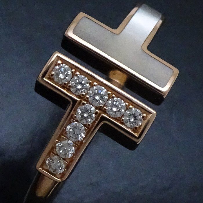 ティファニー TIFFANY&Co. Tワイヤー リング 指輪 マザーオブパール