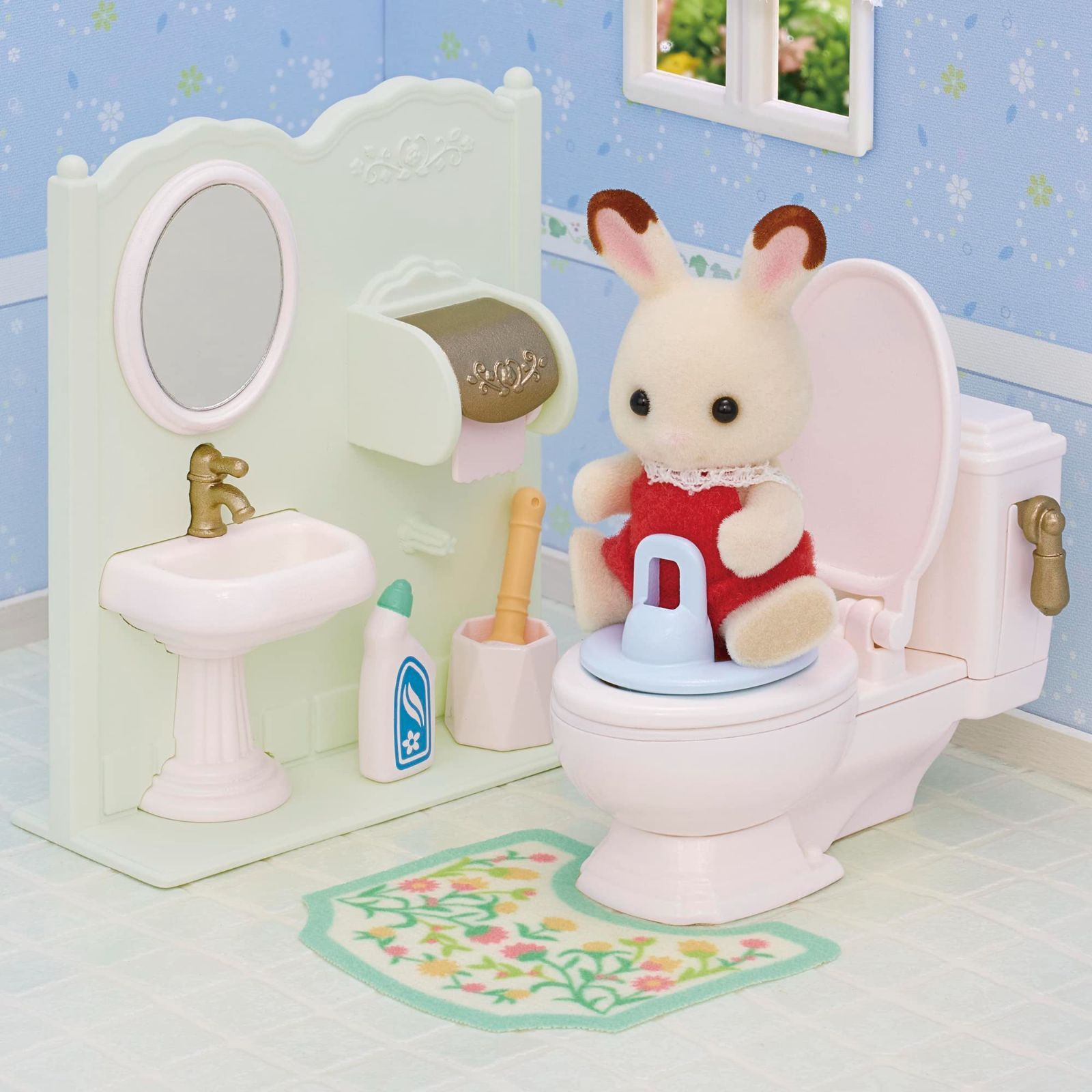 STマーク認証 3歳以上 カ-629 おもちゃ 】 ドールハウス トイレセット Sylvanian 【 Families 家具 エポック社 シルバニアファミリー EPOCH