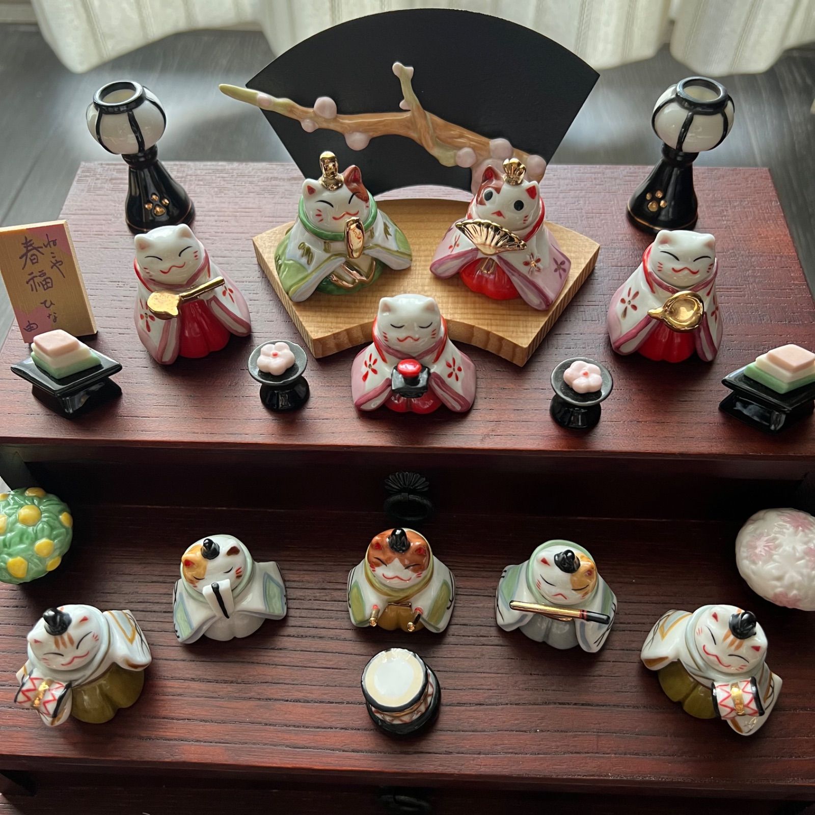 レア】猫舎道楽堂本舗 ねこや 春福びな 段飾り(大) 【公式通販】