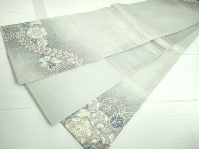 平和屋着物○太鼓柄袋帯 辻が花 絞り 銀糸 正絹 逸品 DAAP1651ic