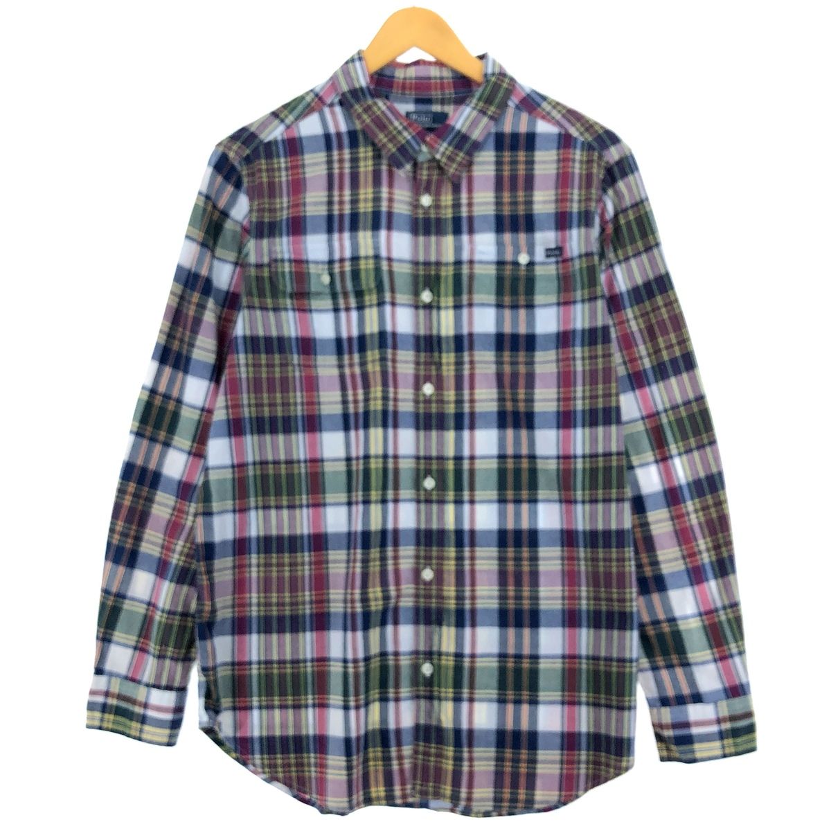 古着 ラルフローレン Ralph Lauren POLO by Ralph Lauren 長袖 コットンチェックシャツ メンズM/eaa460471