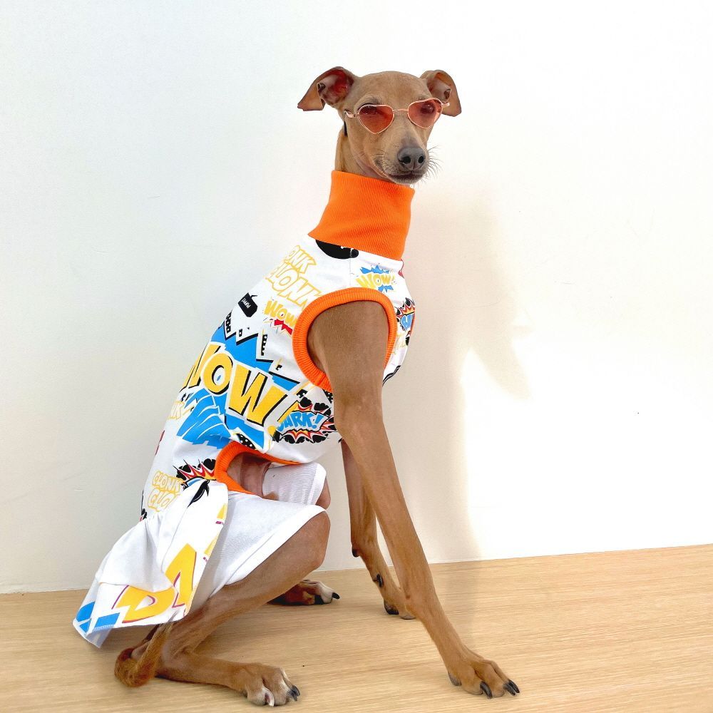 イタグレ 服 犬服 2XL コミック レギンス ワンピース イタグレ