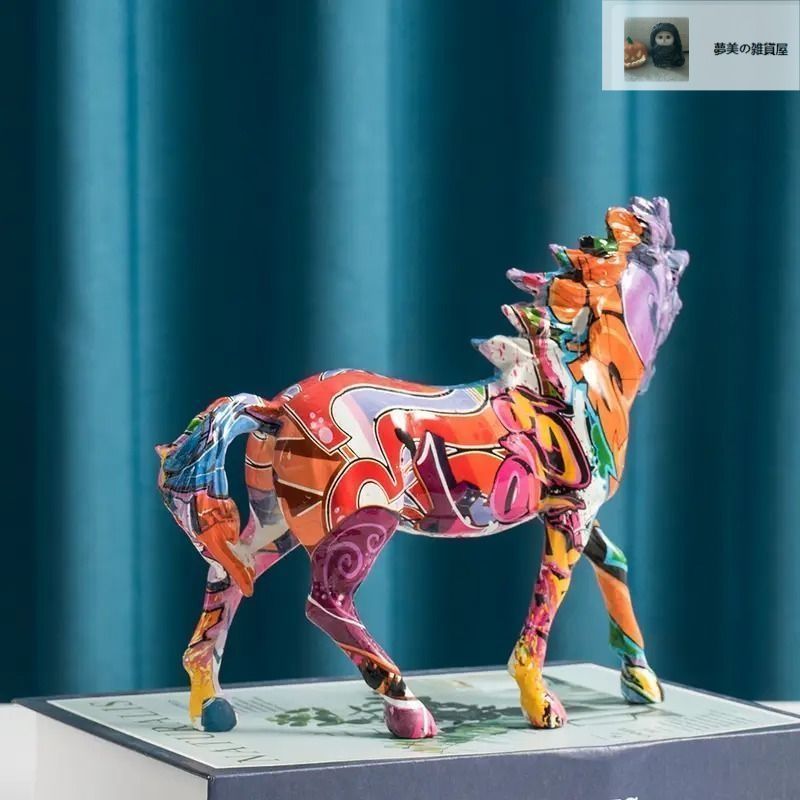 置物 装飾品 フィギュア 馬 ウマ ホース グラフィティ オブジェ