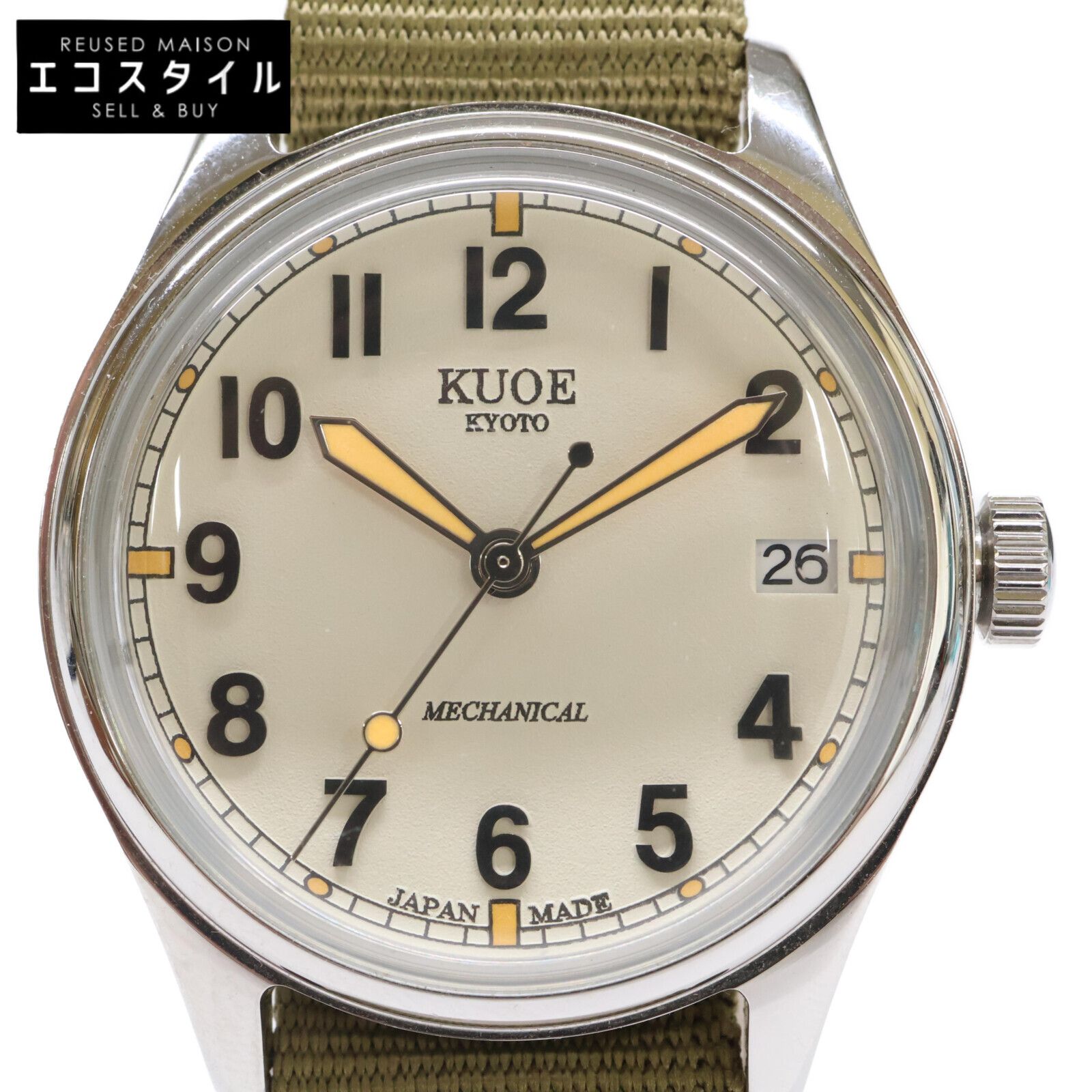 KUOE OLD SMITH 90-002自動巻きアイボリー文字盤35mm
