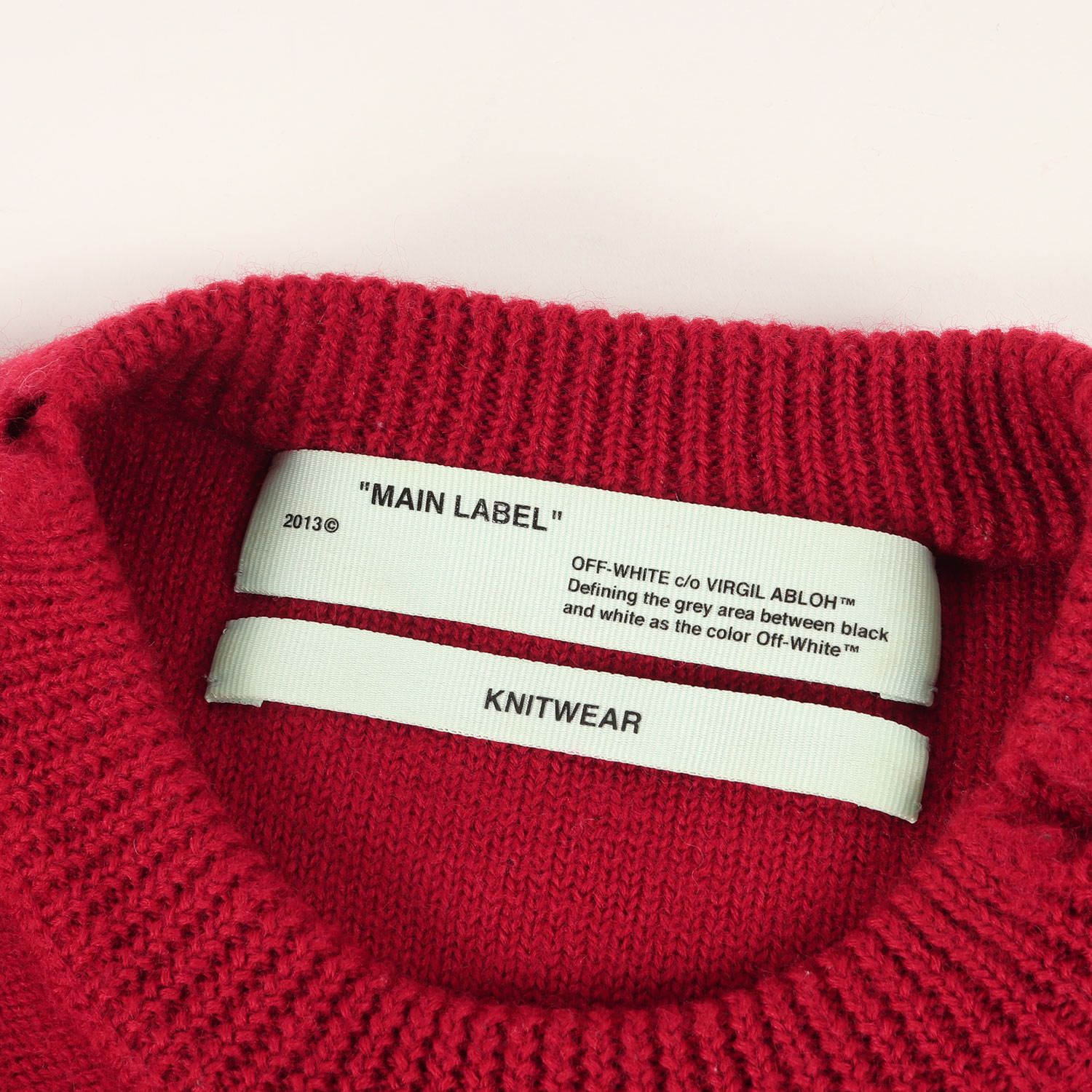 OFF-WHITE オフホワイト ニット サイズ:M ダメージ加工 オーバーサイズ 