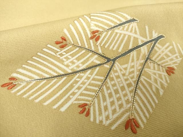 平和屋着物○訪問着 作家物 手描き 草花文 暈し染め 正絹 逸品 AABC0657ph