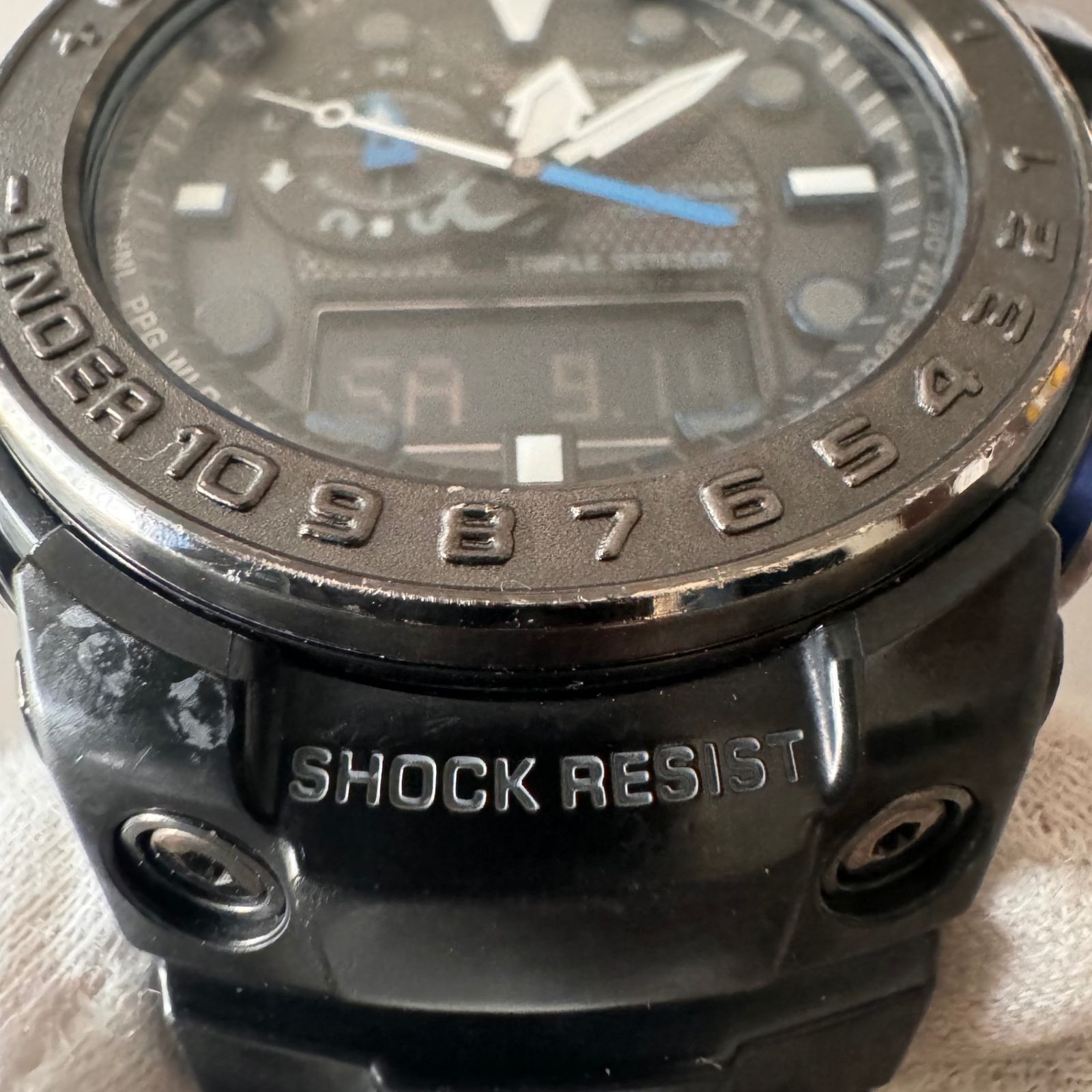 カシオ　G-SHOCK　ガルフマスター　GWN-1000C-1AJF　電波ソーラー　アナデジ　ラバー