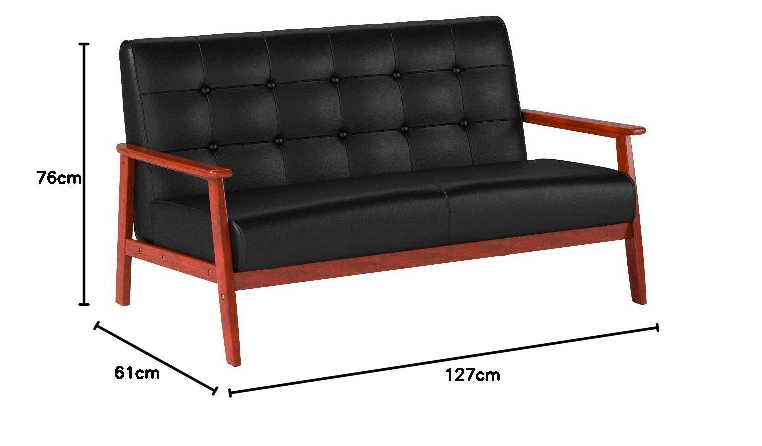 OSJ クラシック 1人掛けソファ ブラック PVC 61×66×76cm OSJ クラシック 1人掛けソファ ブラック PVC 61×66×76cm ブラック 1人