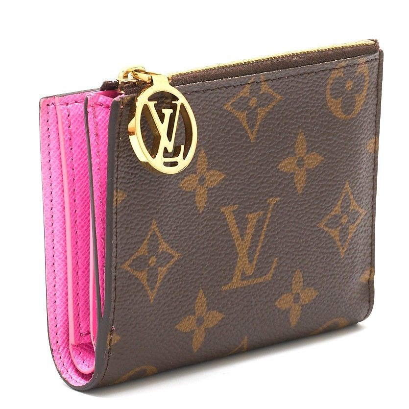 Louis Vuitton 二つ折り財布 ブラウン/ピンク LOUIS VUITTON 二つ折り