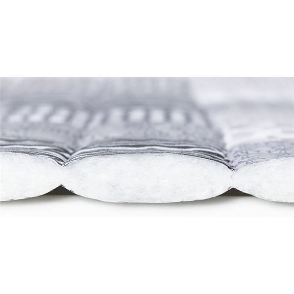 ラグマット 絨毯 約190×190cm グレー 洗える 綿100％ キルトカーペ