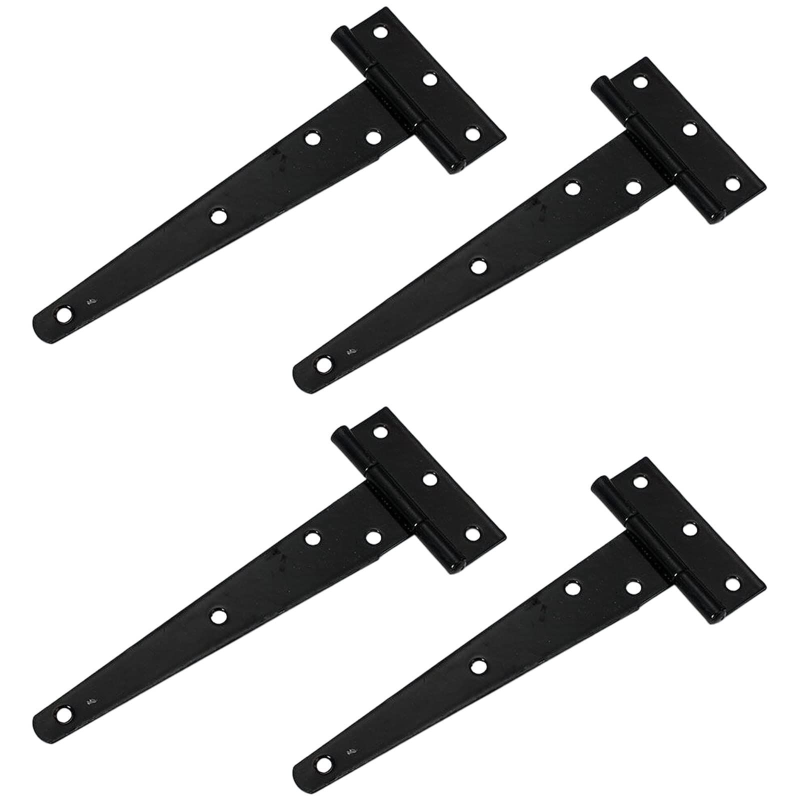 数量 heizi ドアヒンジ 扉 蝶つがい ドア 蝶番 T字 4個セット スチール製 屋外可 DIY ゲート 金具 4個セット