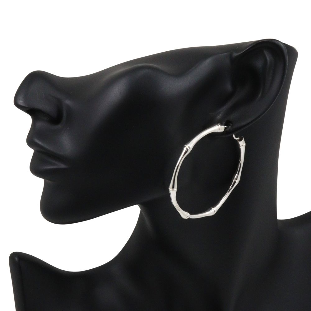 GUCCI】グッチ バンブー フープ シルバー925 レディース 19.0g ピアス