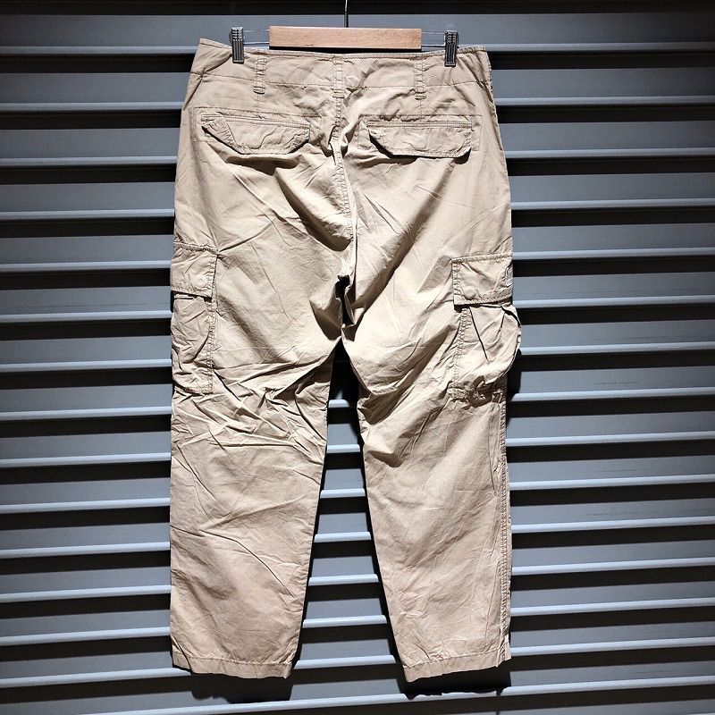 POLO JEANS COMPANY RALPH LAUREN ポロ ジーンズ カンパニー ラルフローレン コットン カーゴパンツ 薄手 サイズ：W35.5 L31 ベージュ系【PI】